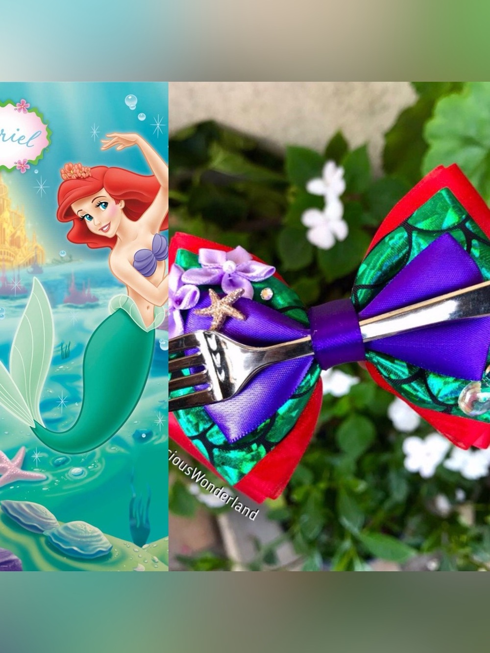 Disney The Little Mermaid Ariel Inspired Bow